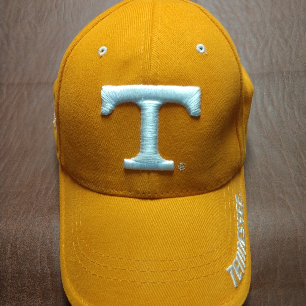 Tennessee "T" Hat. Velcro back strap